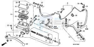 ST1300A9 Australia - (U / ABS MME) drawing CLUTCH MASTER CYLINDER