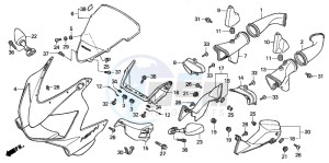 CBR600F drawing UPPER COWL (2)