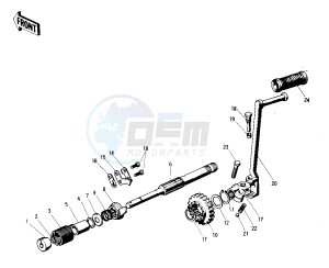 F81 M drawing KICKSTARTER MECHANISM