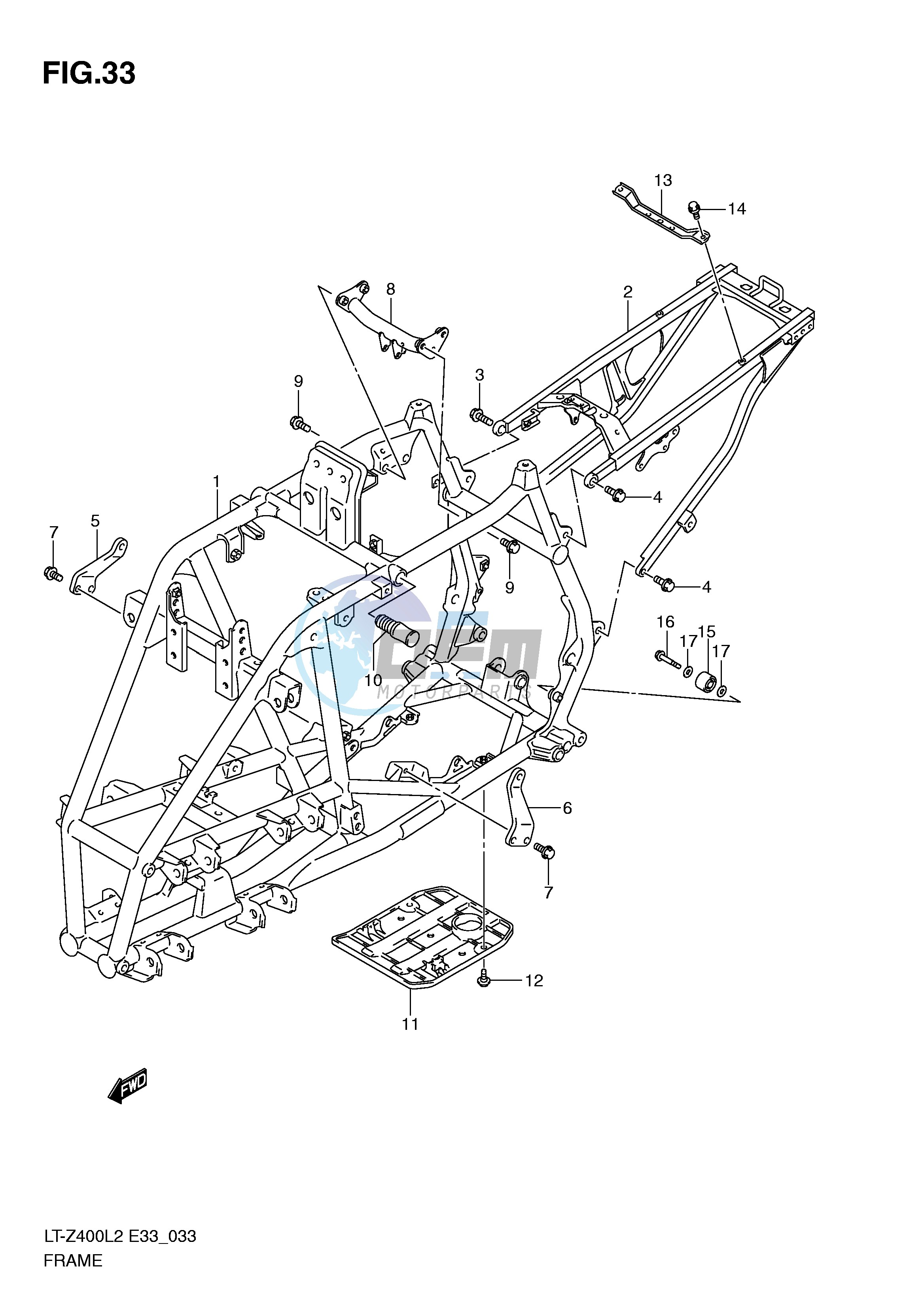 FRAME (LT-Z400ZL2 E33)