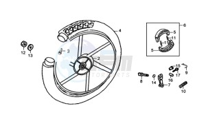 ORBIT 50 25KMH drawing REAR WHEEL