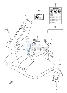 LT50 (P1) drawing FRONT FENDER (MODEL L X Y)