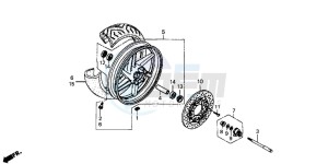 NSR125F drawing FRONT WHEEL