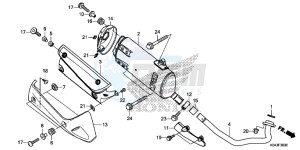 NSS300AD Forza E drawing EXHAUST MUFFLER