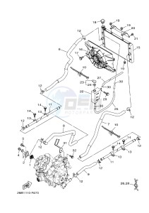 YXE700E YXE70WPAH WOLVERINE R-SPEC EPS (BW12) drawing RADIATOR & HOSE