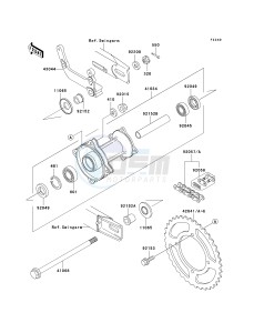 KX 65 A [KX65] (A1-A5) [KX65] drawing REAR HUB