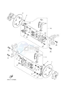 YXZ1000R SS YXZ10YESJ YXZ1000R SS (B0F6) drawing FRONT BRAKE CALIPER