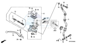 CBR125RW9 U / WH drawing FR. BRAKE MASTER CYLINDER