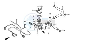 GL1500C VALKYRIE drawing WATER PIPE/THERMOSTAT