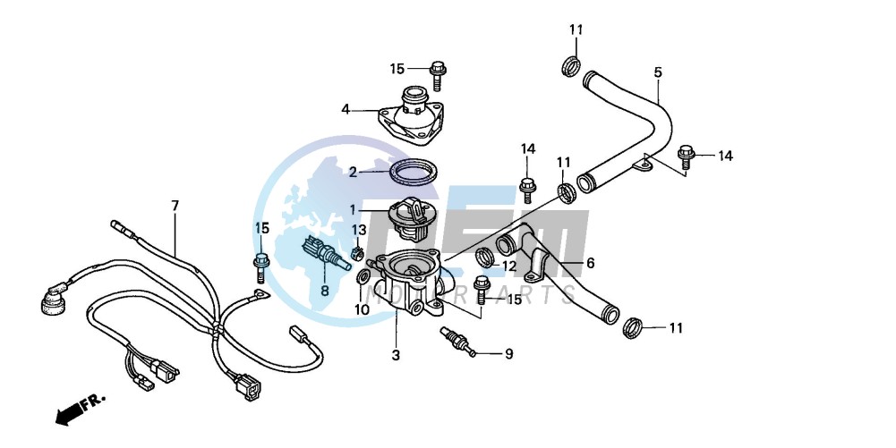 WATER PIPE/THERMOSTAT