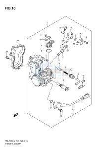 RM-Z250 (E03) drawing THROTTLE BODY