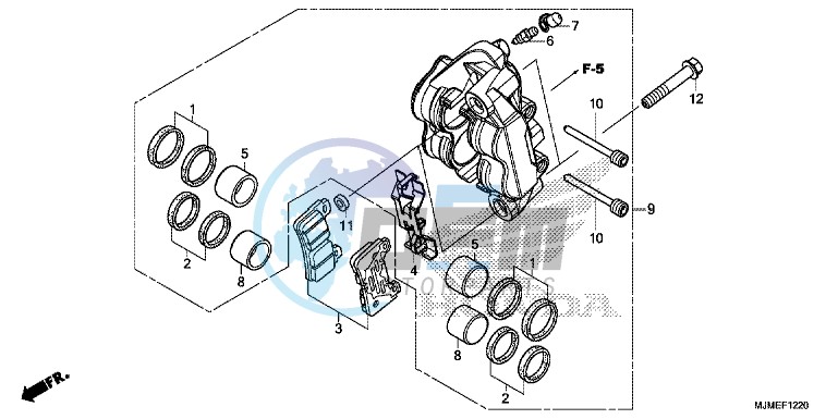 LEFT FRONT BRAKE CALIPER