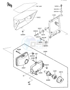 KXT 250 B [TECATE] (B1) [TECATE] drawing HEADLIGHT