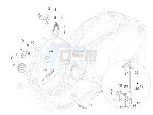 SPRINT 50 4T 4V NOABS E2 (EMEA) drawing Voltage Regulators - Electronic Control Units (ecu) - H.T. Coil