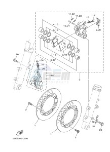 XP500A T-MAX 530 (59CE) drawing FRONT BRAKE CALIPER