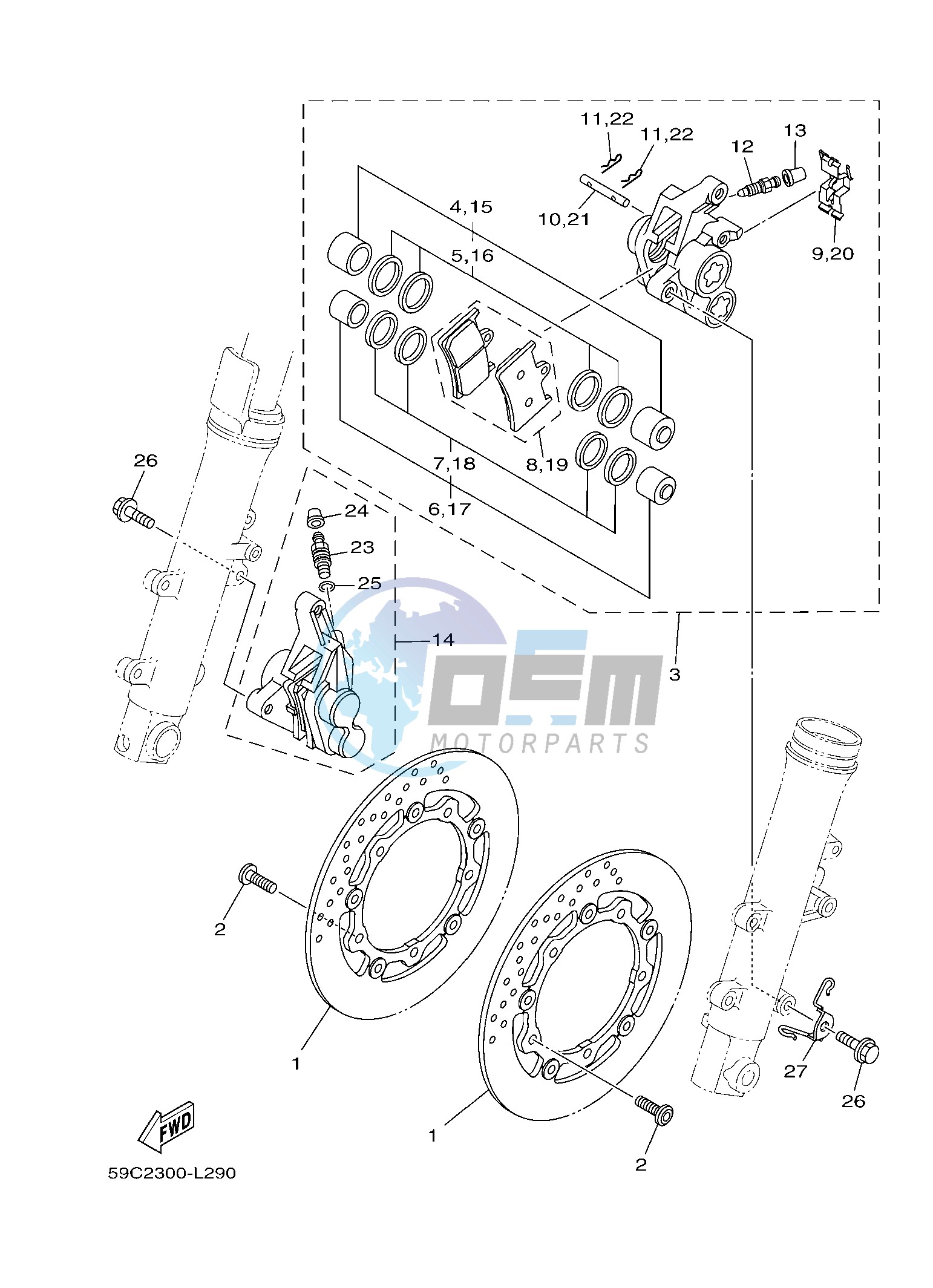 FRONT BRAKE CALIPER