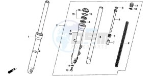 CB250 drawing FRONT FORK