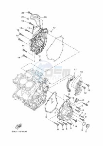 XTZ690 TENERE 700 (BFF2) drawing CRANKCASE COVER 1