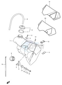 RM125 (E2) drawing FUEL TANK