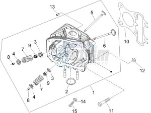 Fly 50 4t drawing Cilinder head unit - Valve