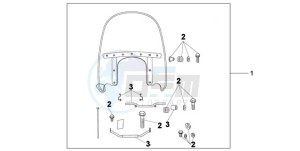 VT750C2F9 Australia - (U / KMH MME) drawing CUSTOM WINDSHIELD