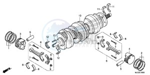 GL1800BE F6B Bagger - GL1800BE UK - (E) drawing CRANKSHAFT/ PI STON