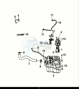 FIDDLE IV 50 (XG05W1-NL) (E5) (M1-M3) drawing FUEL TANK