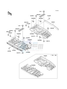 KVF 300 [PRAIRIE 300] (B1-B4) [PRAIRIE 300] drawing FOOTRESTS