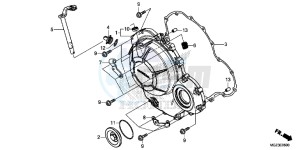 CBR500RD CBR500R UK - (E) drawing RIGHT CRANKCASE COVER