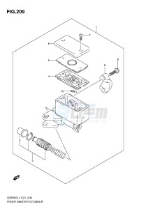 GSF650 (E21) Bandit drawing FRONT MASTER CYLINDER (GSF650SL1 E21)