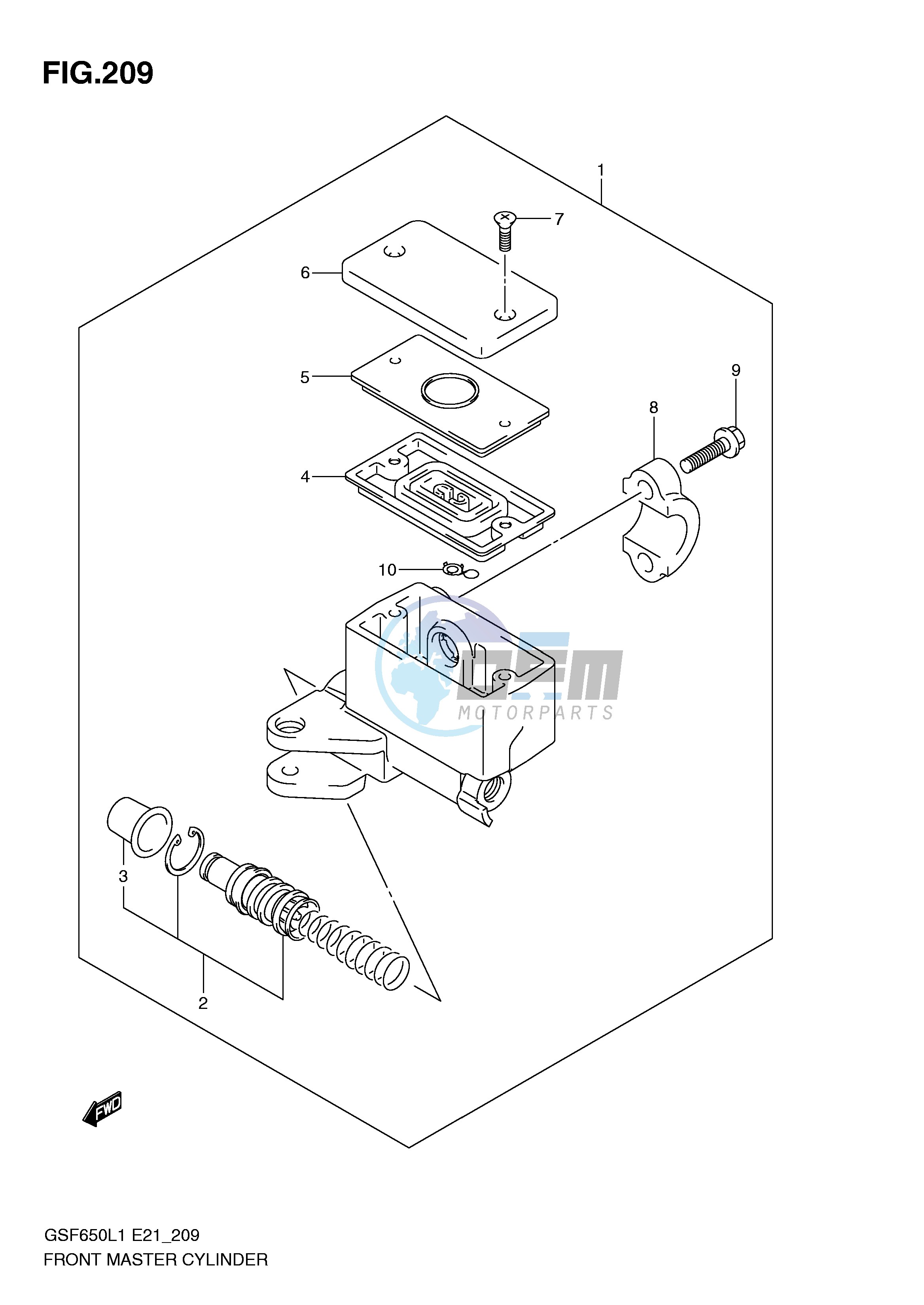 FRONT MASTER CYLINDER (GSF650SL1 E21)