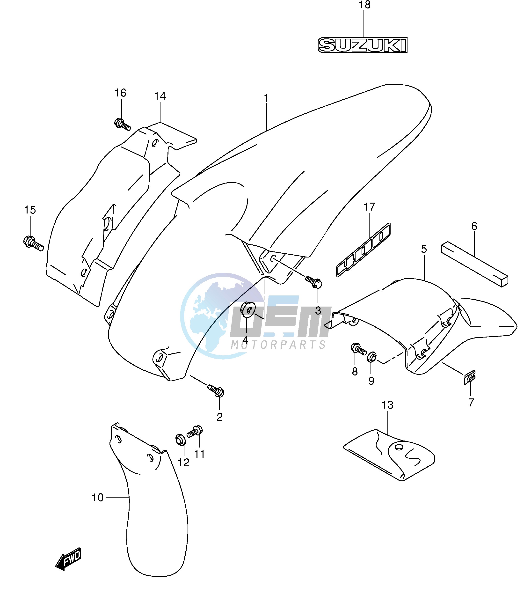 REAR FENDER (WITH OUT E24)