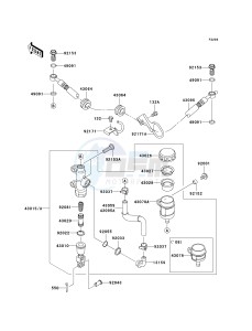 KL 650 E [KLR650] (E8F-E9F) E9F drawing REAR MASTER CYLINDER