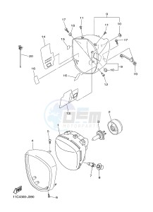 XVS1300A MIDNIGHT STAR (1CS4) drawing HEADLIGHT