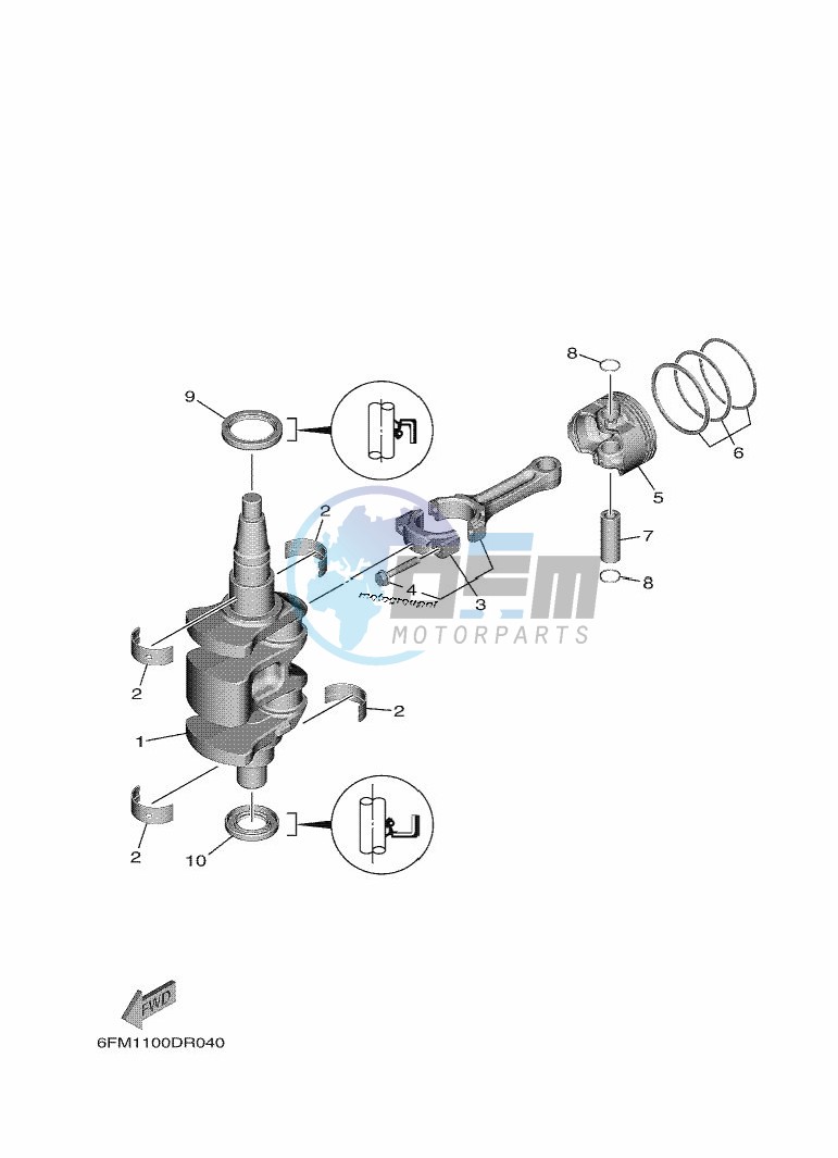 CRANKSHAFT--PISTON