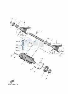 YXF850E YXF85WPAM (BARE) drawing SHIFT CAM & FORK