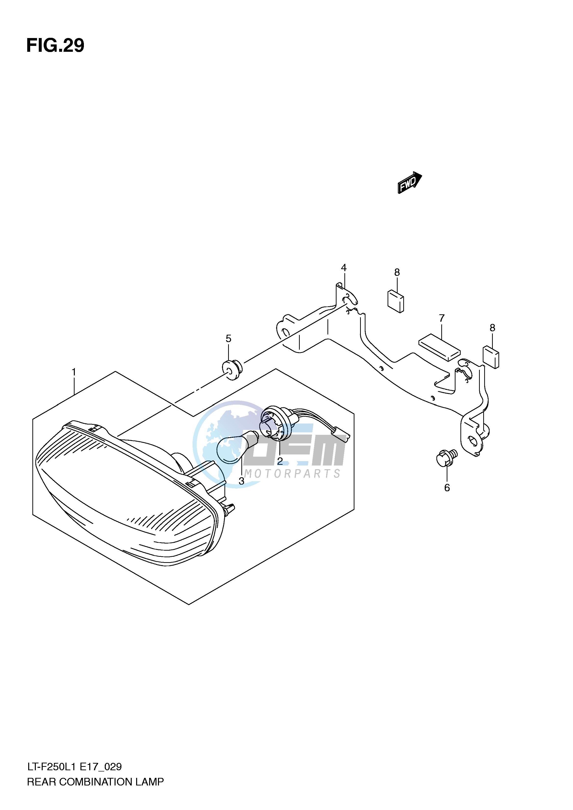 REAR COMBINATION (LT-F250L1 E24)