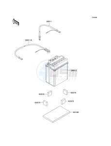 KVF 360 A [PRAIRIE 360 4X4] (A6F-A9F) A7F drawing OPTIONAL PARTS-- CN- --- BATTERY- -