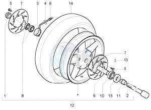 X9 500 Evolution (USA) drawing Front wheel