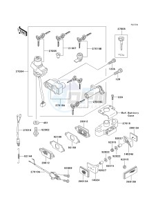 ZX 1100 D [NINJA ZX-11] (D4-D6) [NINJA ZX-11] drawing IGNITION SWITCH_LOCKS_REFLECTORS