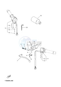 XTZ660Z TENERE (11D9) drawing HANDLE SWITCH & LEVER