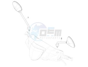 LIBERTY IGET 50 4T 3V NO ABS (NAFTA) drawing Driving mirror/s