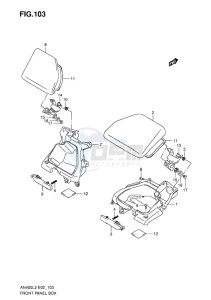 AN400 ABS BURGMAN EU drawing FRONT PANEL BOX