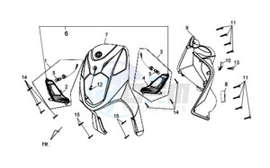 ORBIT II 50 TS drawing COWLING FRONT / COWLING INNER