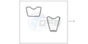 CBR1000RA9 France - (F / ABS CMF MME REP) drawing RACING STICKERSSET