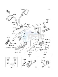 Z1000 ZR1000DDFA FR GB XX (EU ME A(FRICA) drawing Handlebar