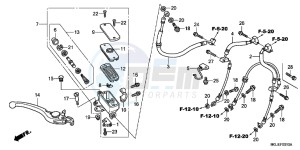 CBF1000FAC drawing FR.BRAKE MASTER CYLINDER (CBF1000FA/FT/FS)