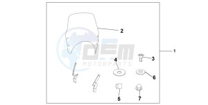 CBF250 drawing FLYSCREEN