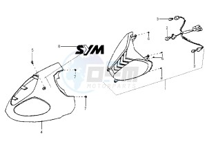 SHARK - 125 cc drawing HEADLIGHT