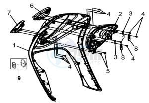 MIO 115 L7 drawing FRONT COVER /  INDICATORS / LEG INNER SHIELD